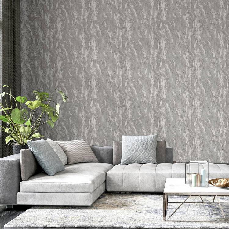 Arthouse Luxe Texture Grey wallpaper 53cm roll (British brand)