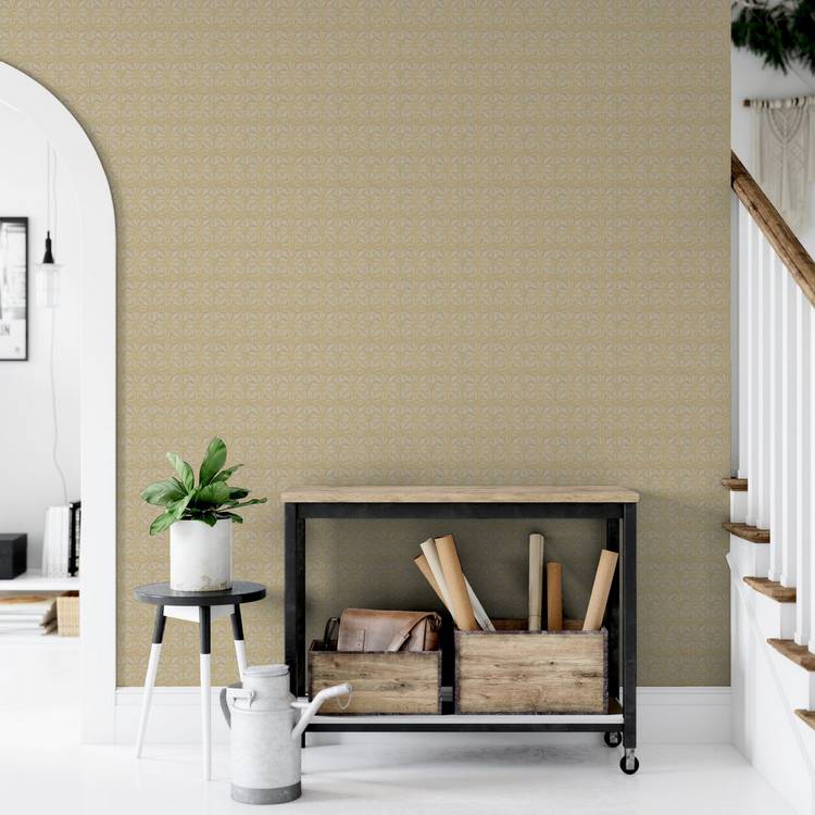 Arthouse Moorish taupe and gold wallpaper - British product