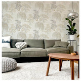 Arthouse Oriental Garden Natural wallpaper, imported from the UK