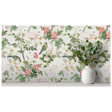 RHS Birdsong N Blooms cream wallpaper 50cm x 10m, UK version