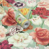 RHS blooming bouquet sage wallpaper roll - British product