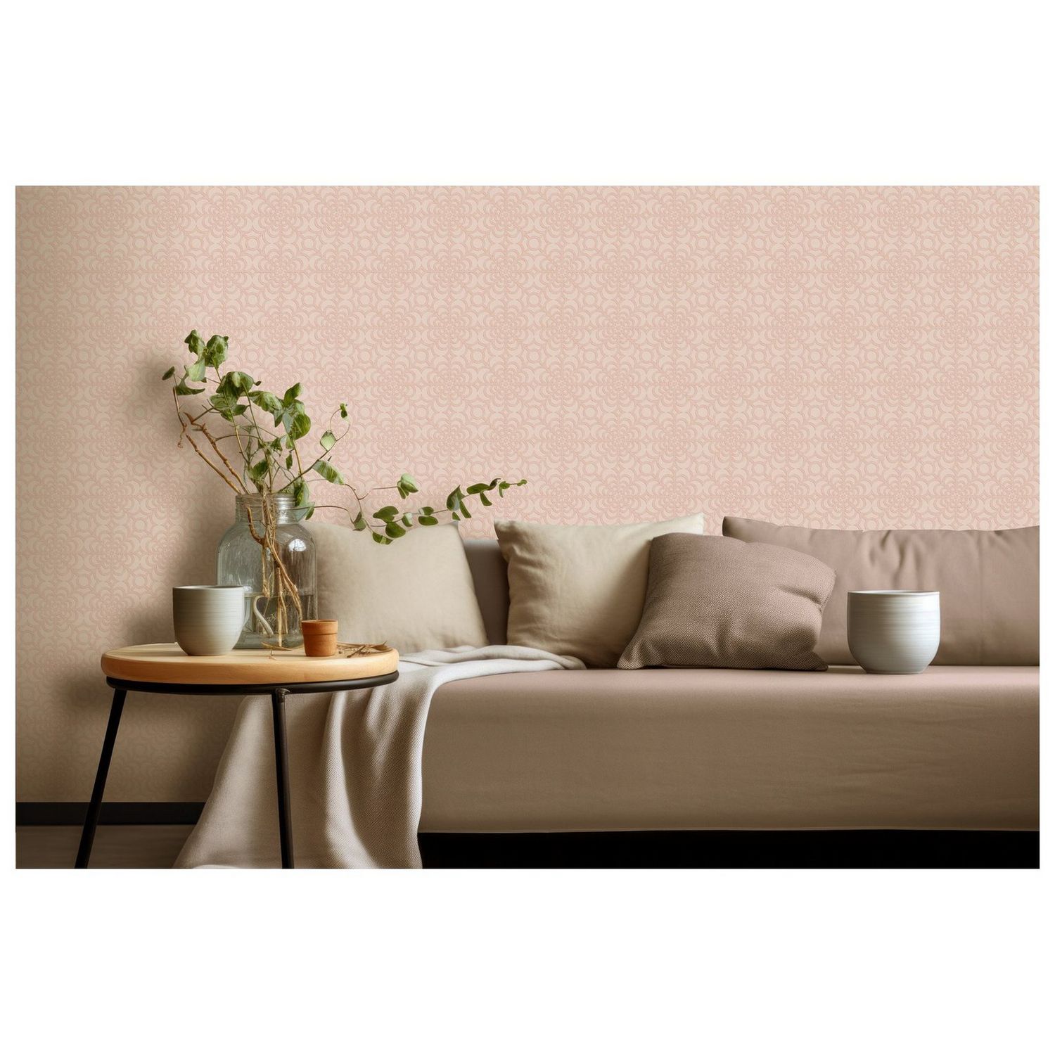 RHS Dandy Floral Pink wallpaper, imported from the UK