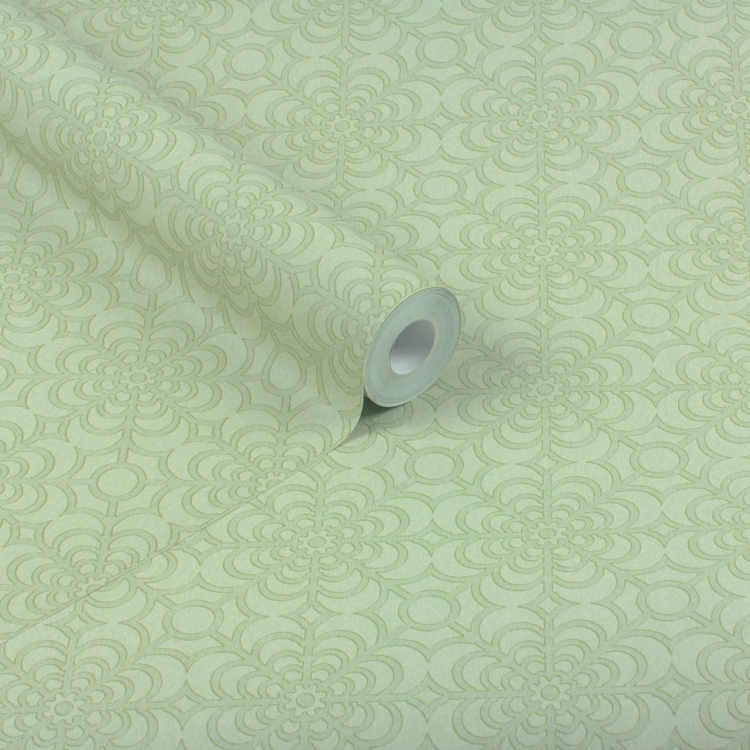 RHS Dandy Floral Sage wallpaper roll, imported from the UK
