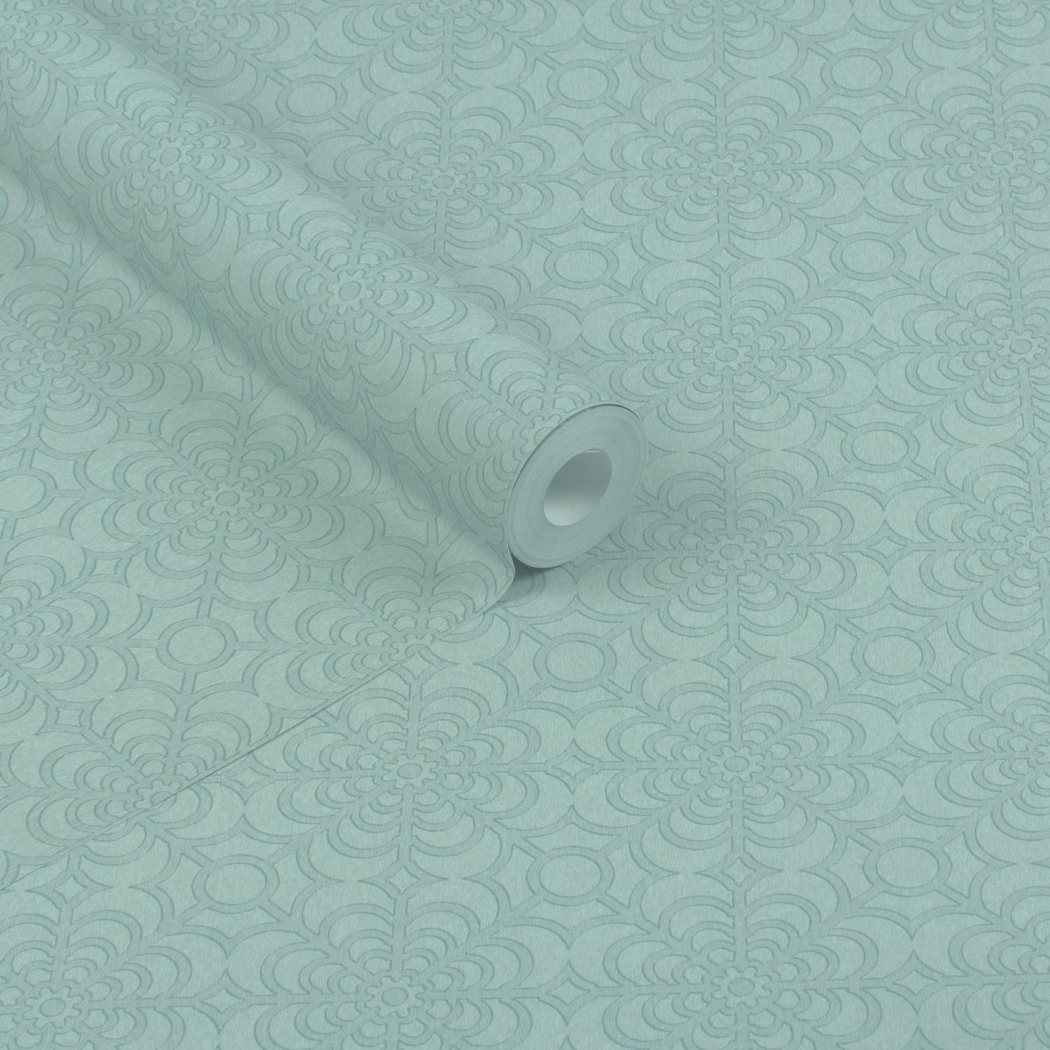 RHS Dandy Floral soft blue wallpaper roll - British product