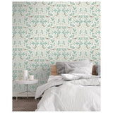 RHS Woodland Songbirds Sage wallpaper roll - British product