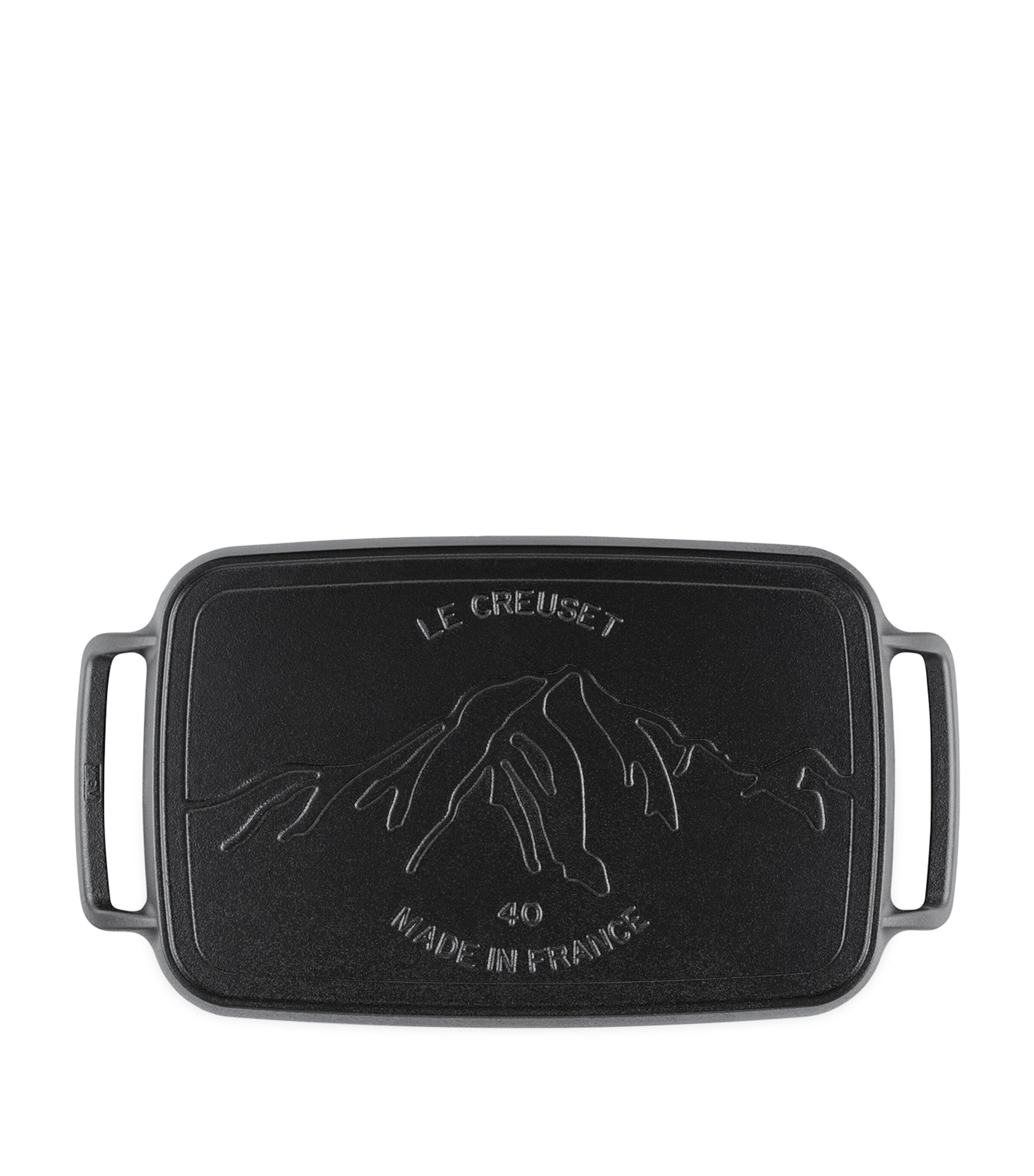 Le Creuset cast iron rectangular BBQ griddle 40cm, UK version