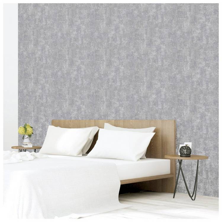 Arthouse Stone Textures grey wallpaper with metallic finish - British product