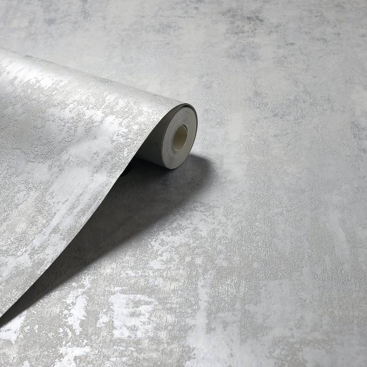 Arthouse Stone Textures grey wallpaper with metallic finish - British product