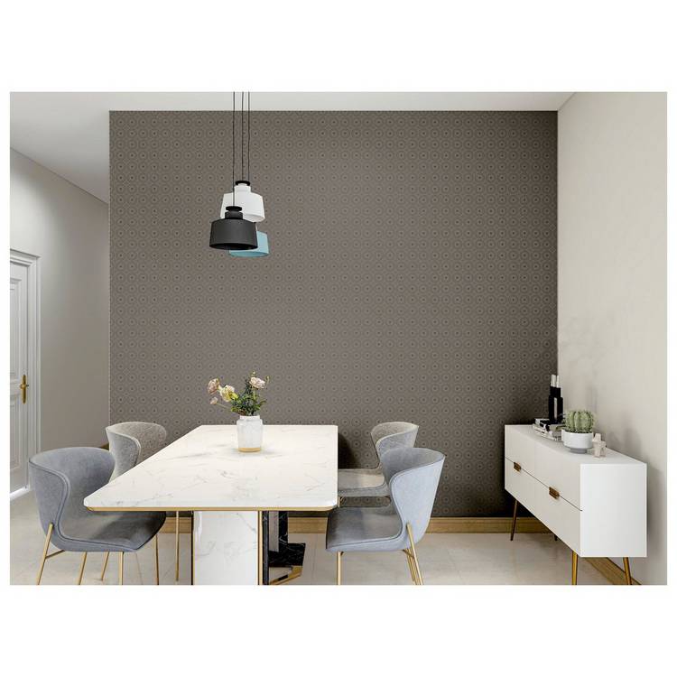 Arthouse Symmetrical Chic Slate Silver Wallpaper