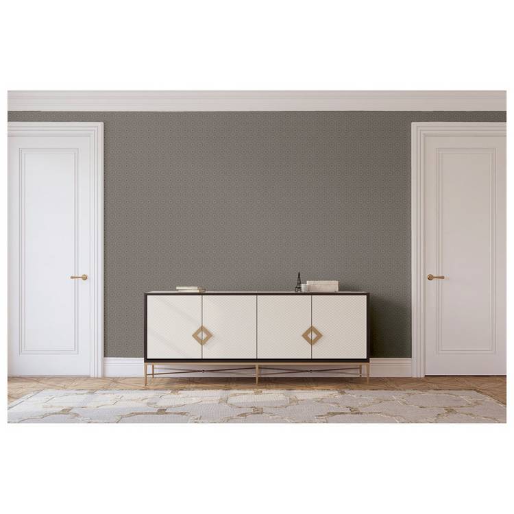 Arthouse Symmetrical Chic slate silver wallpaper roll - (British brand)