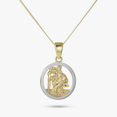 Argos Revere Two Tone St. Christopher Pendant Necklace- Buy online at McGrocer