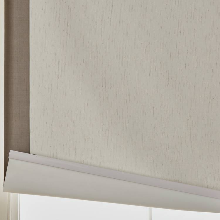 Habitat block edge blackout roller blind 90cm off white (British brand)