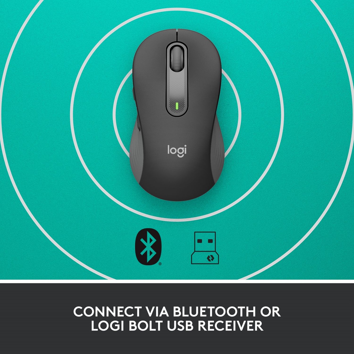 Logitech M650 wireless mouse black, imported from the UK