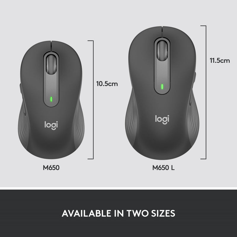 Logitech M650 wireless mouse black, imported from the UK