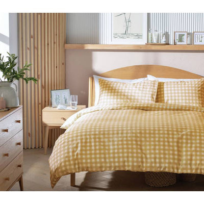 Argos Argos Home Herbalist Plain Gingham Yellow Bedding Set Single- Buy online at McGrocer