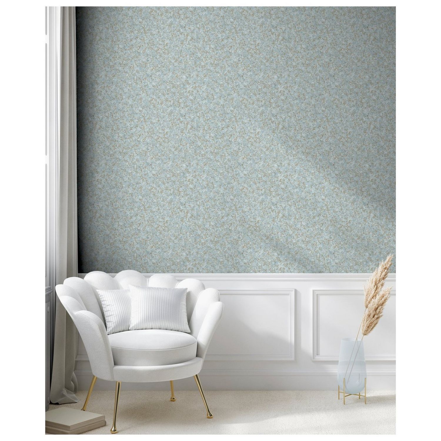 Arthouse textured marble wallpaper soft blue, imported from the UK