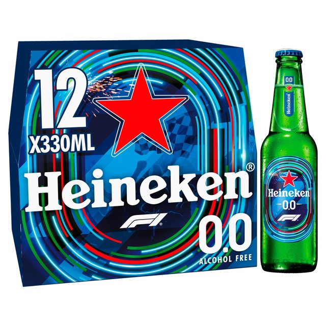 Heineken 0.0 Alcohol Free Beer Bottles   12 x 330ml GOODS M&S   