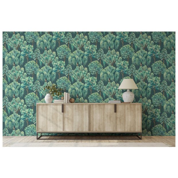 Esselle Home Whispering Willow Navy wallpaper, UK version