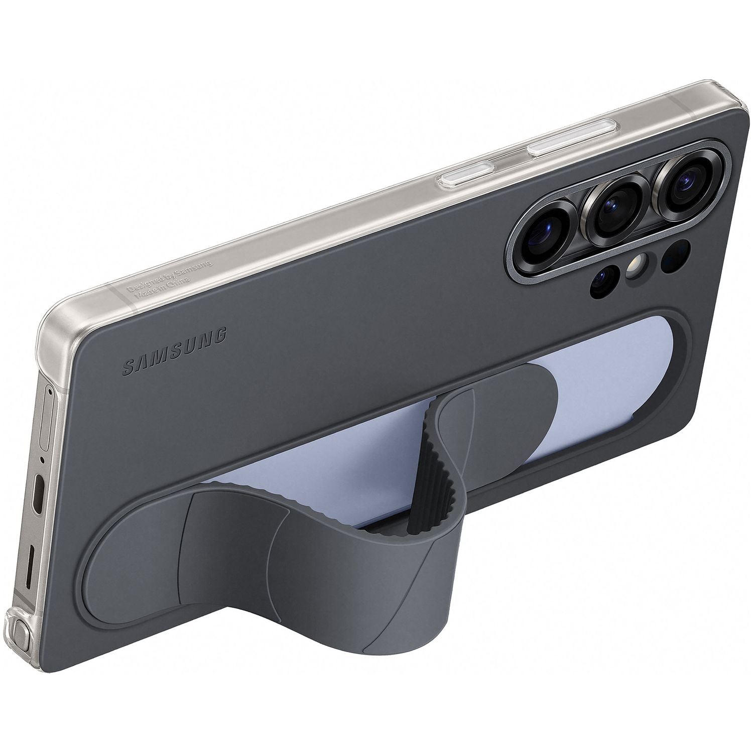 Samsung S25 Ultra standing grip case in black, UK version
