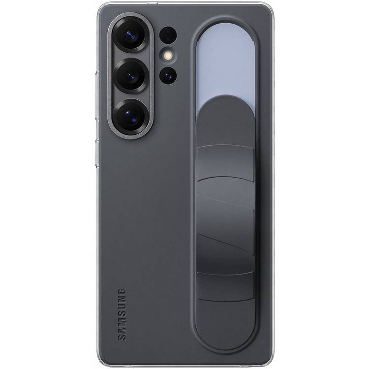 Samsung S25 Ultra standing grip case in black, UK version