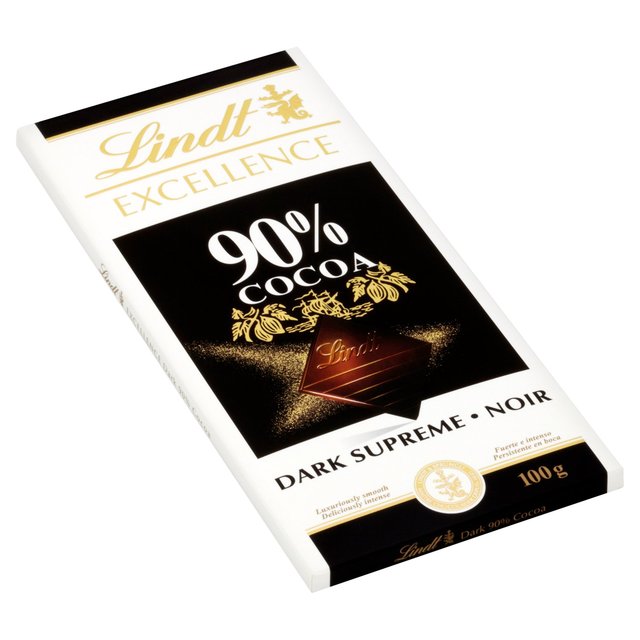 Lindt Excellence 90% Dark Supreme Chocolate Bar   100g GOODS M&S   