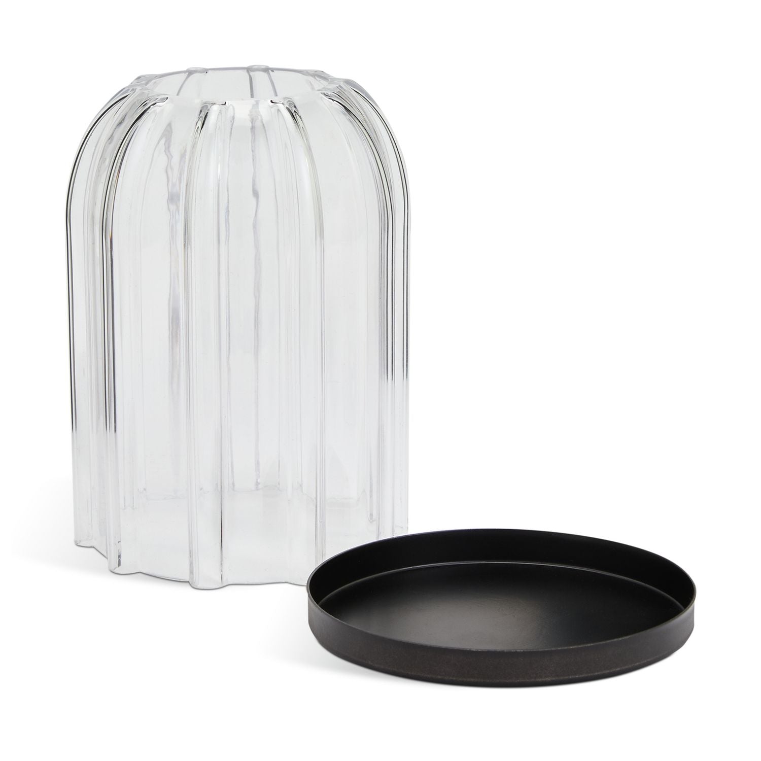 Habitat glass cloche tealight holder clear, imported from the UK