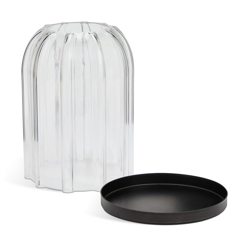 Habitat glass cloche tealight holder clear, imported from the UK