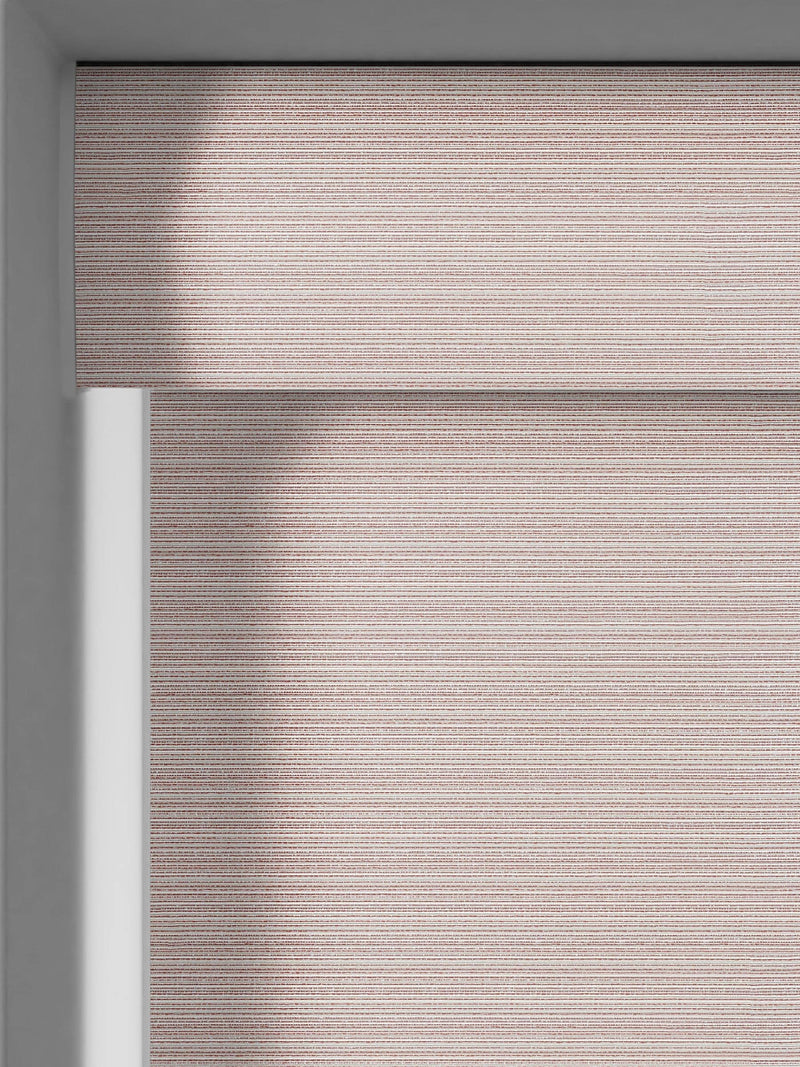 Next made to measure roller blind in Ruby Red - British product