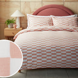 Habitat cotton tile print bedding set with piping, single - British product