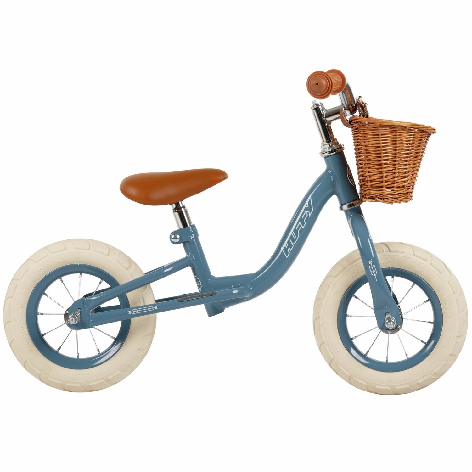 Huffy Vintage Kids Balance Bike 10 inch in Gloss Blue (British brand)