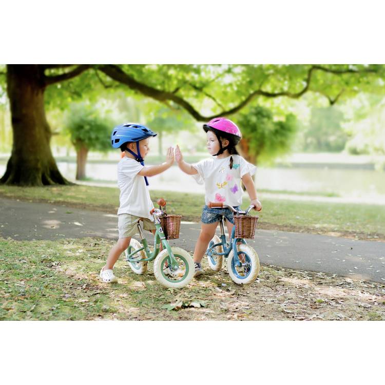 Huffy Vintage Kids Balance Bike 10 inch in Gloss Blue (British brand)