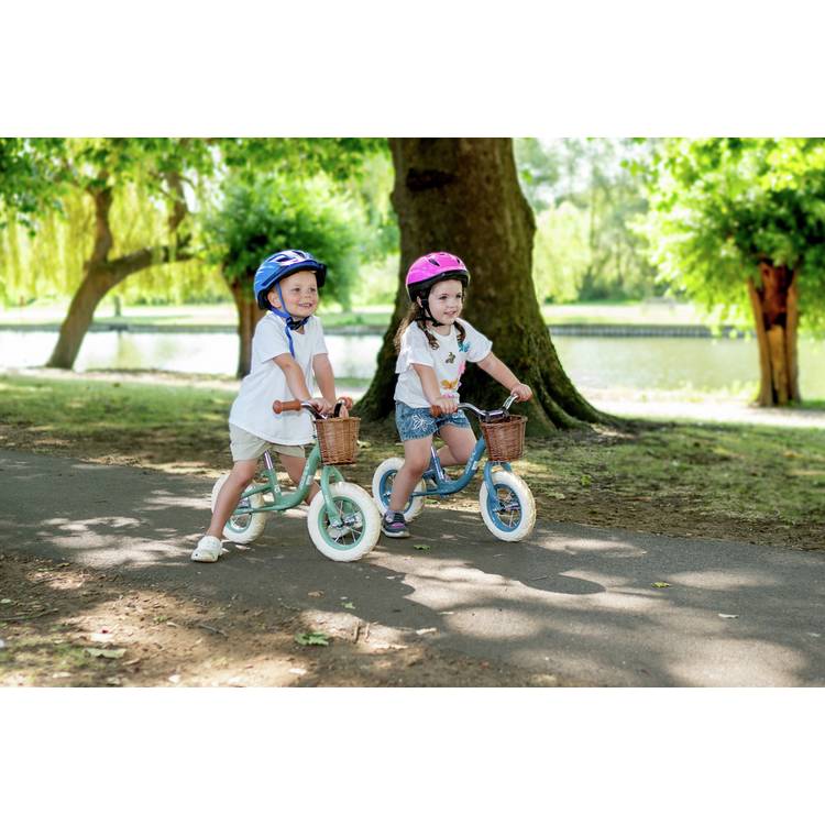 Huffy Vintage Kids Balance Bike 10 inch in Gloss Blue (British brand)