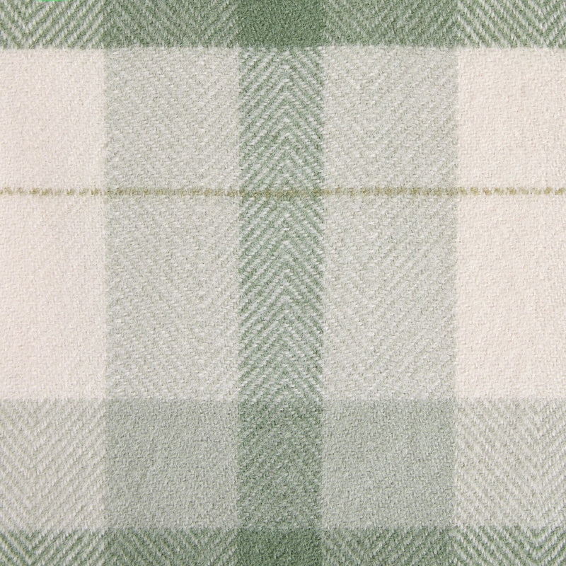 Argos Home green woven check throw 125x150cm - British product