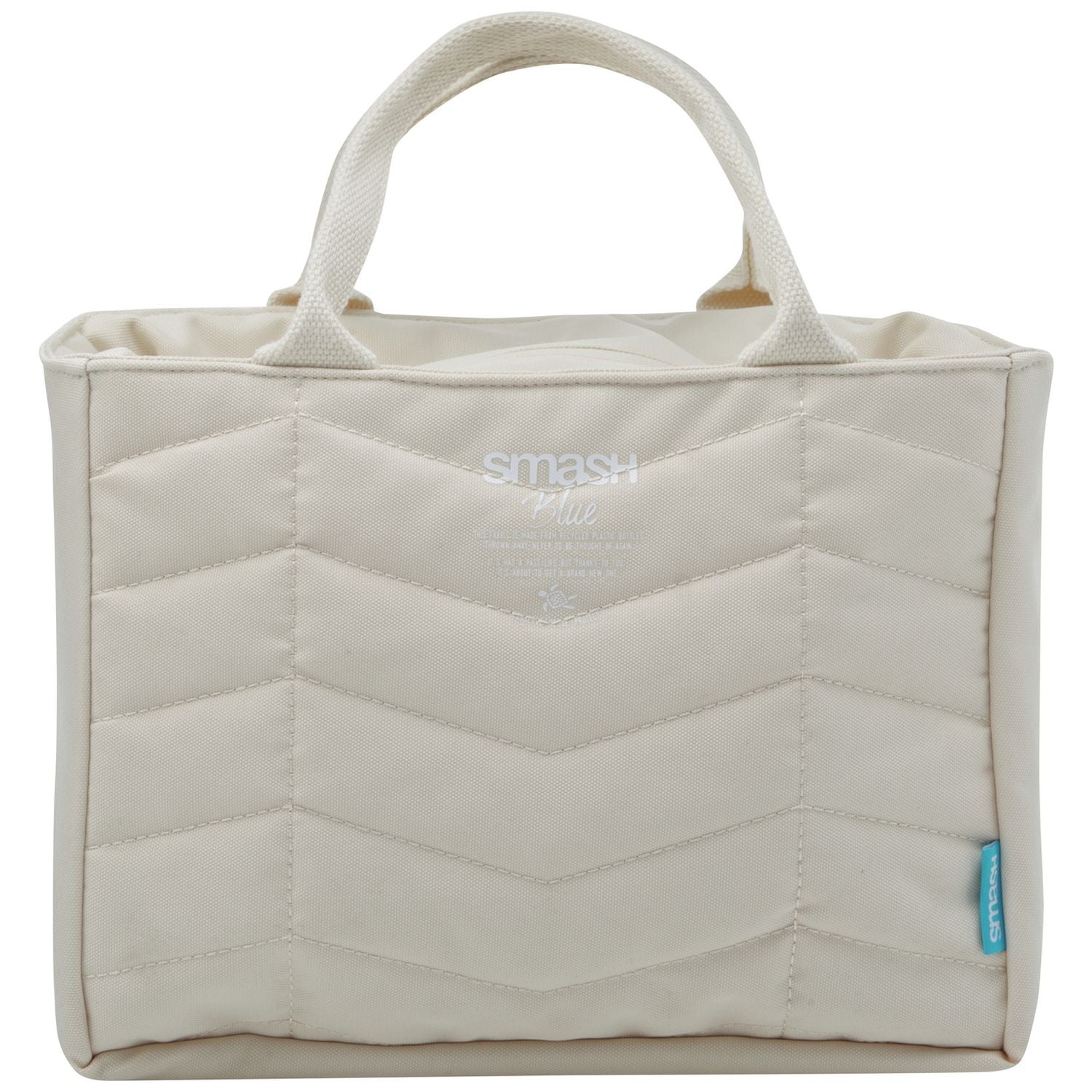 Smash Planet beige chevron lunch bag, imported from the UK