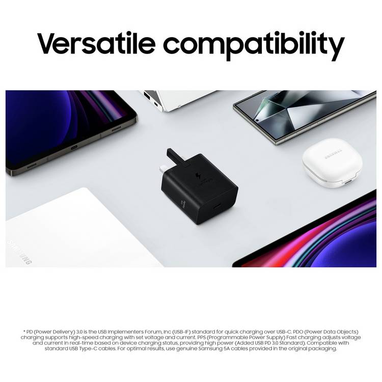 Samsung 45W Super Fast Charger black - British product
