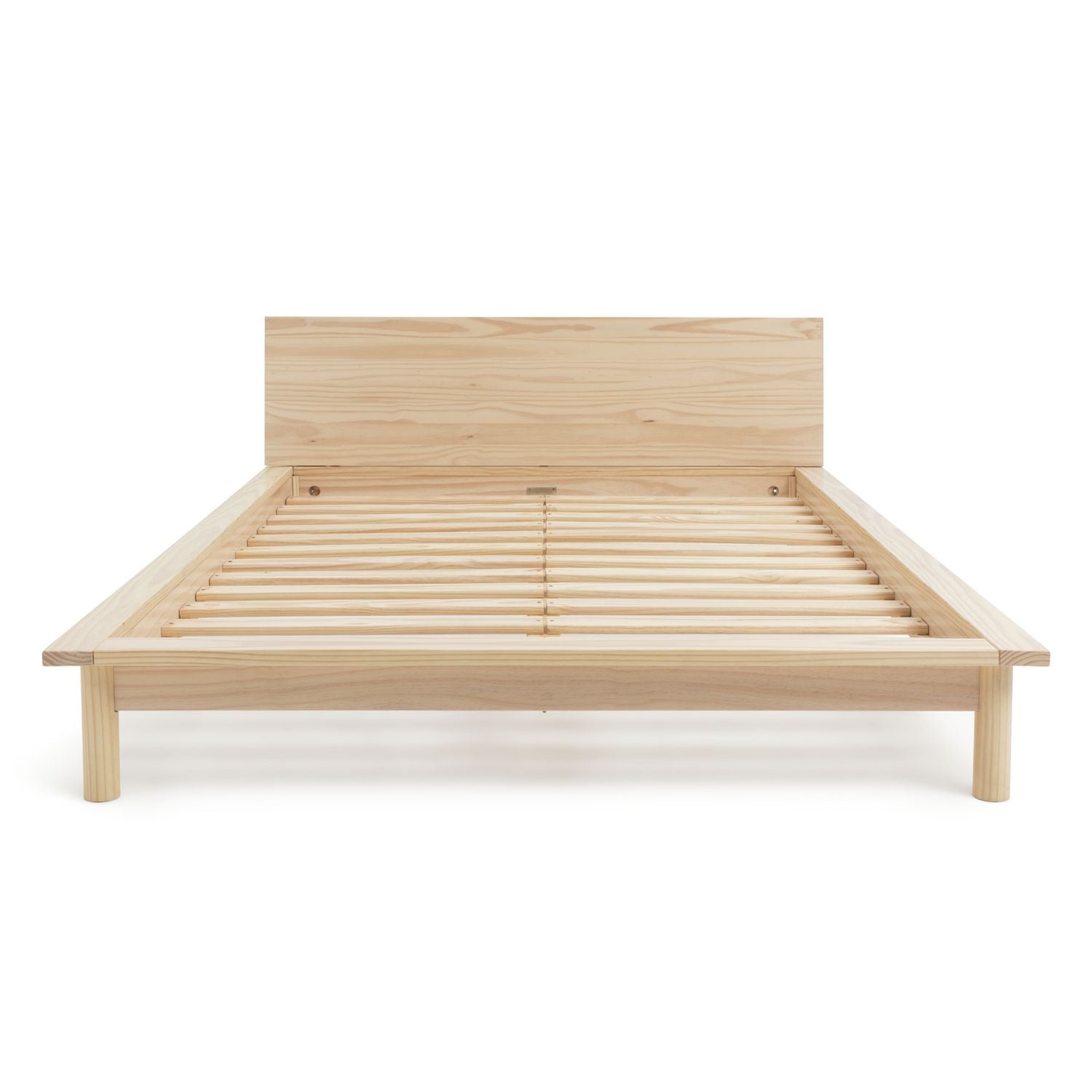 Habitat Akio Small Double Wooden Platform Bed Frame- Natural