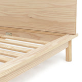 Habitat Akio Small Double Wooden Platform Bed Frame- Natural