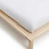 Habitat Akio Small Double Wooden Platform Bed Frame- Natural