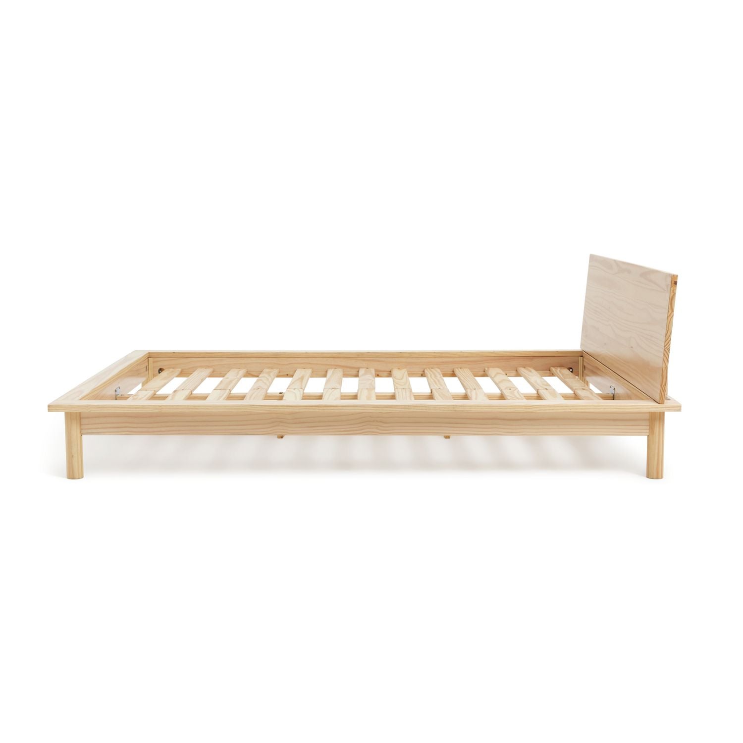 Habitat Akio Small Double Wooden Platform Bed Frame- Natural