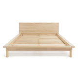 Habitat Akio Small Double Wooden Platform Bed Frame- Natural