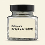 Holland & Barrett selenium supplement 200ug 240 tablets (British brand)