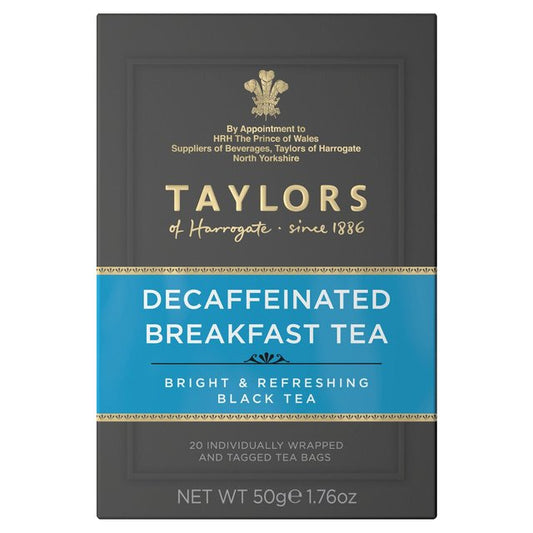 Taylors Decaffeinated Breakfast Teabags   20 per pack