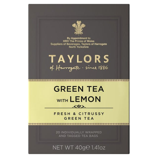 Taylors Green Tea with Lemon Teabags   20 per pack