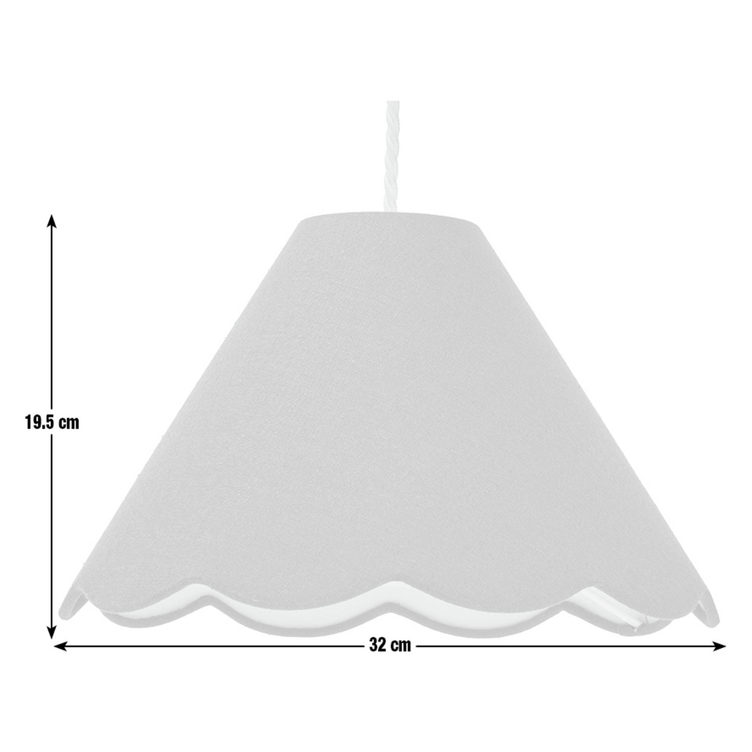 Habitat scallop edge blue lampshade 32cm, imported from the UK