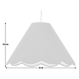 Habitat scallop edge blue lampshade 32cm, imported from the UK