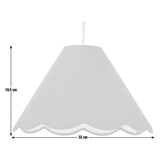 Habitat scallop edge blue lampshade 32cm, imported from the UK