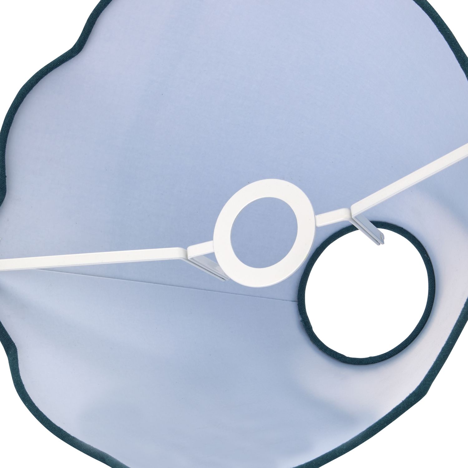 Habitat scallop edge blue lampshade 32cm, imported from the UK