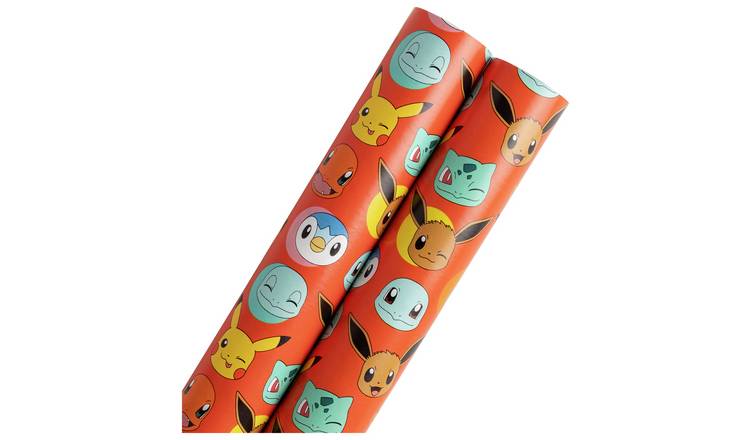 Pokemon 2 Rolls Wrapping Paper Set