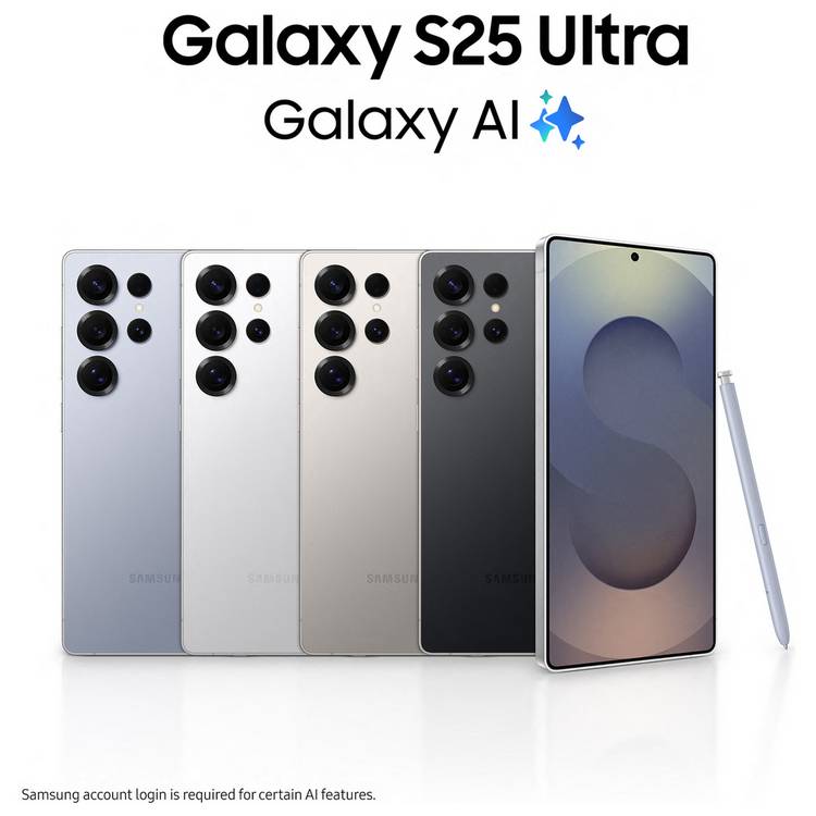 Samsung Galaxy S25 Ultra 1TB AI phone Black, imported from the UK