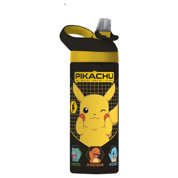 Hox Pokémon Pikachu black sipper water bottle 600ml, imported from the UK